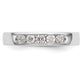 14K White Gold 5-Stone Real Diamond Channel Band