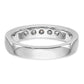 14K White Gold 5-Stone Real Diamond Channel Band