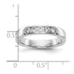 14K White Gold 5-Stone Real Diamond Channel Band