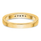 0.09ct. CZ Solid Real 14K Yellow Gold 5-Stone Channel Wedding Band Ring