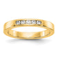 0.14ct. CZ Solid Real 14K Yellow Gold 5-1.9mm Stone Channel Wedding Band Ring