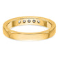 0.20ct. CZ Solid Real 14K Yellow Gold 5-2.1mm Stone Channel Wedding Band Ring