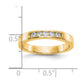 0.20ct. CZ Solid Real 14K Yellow Gold 5-2.1mm Stone Channel Wedding Band Ring