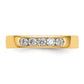 0.30ct. CZ Solid Real 14K Yellow Gold 5-2.5mm Stone Channel Wedding Band Ring