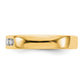 0.35ct. CZ Solid Real 14K Yellow Gold 5-2.6mm Stone Channel Wedding Band Ring