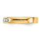 0.40ct. CZ Solid Real 14K Yellow Gold 5-2.7mm Stone Channel Wedding Band Ring