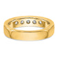 0.58ct. CZ Solid Real 14K Yellow Gold 5-3.1mm Stone Channel Wedding Band Ring