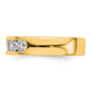 0.75ct. CZ Solid Real 14K Yellow Gold 5-3.4mm Stone Channel Wedding Band Ring