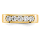 0.75ct. CZ Solid Real 14K Yellow Gold 5-3.4mm Stone Channel Wedding Band Ring