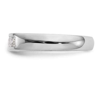1.20ct. CZ Solid Real 14K White Gold 5-Stone Channel Wedding Band Ring