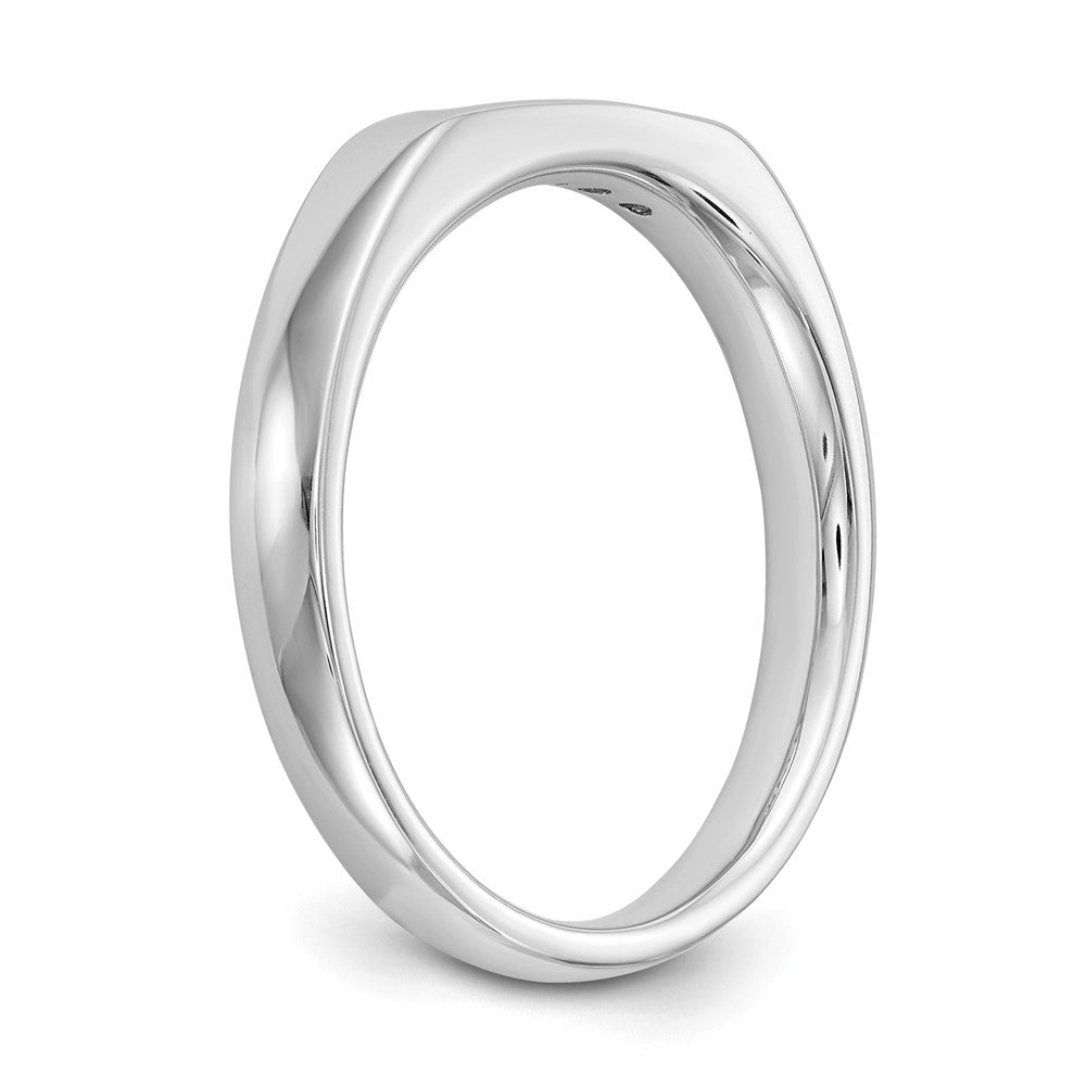 0.09ct. CZ Solid Real 14K White Gold 5-Stone Channel Wedding Band Ring