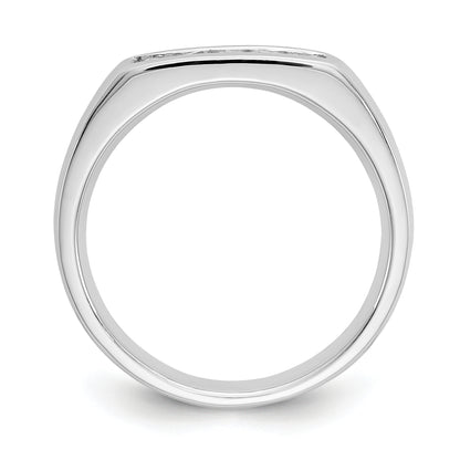 0.20ct. CZ Solid Real 14K White Gold 5-Stone Channel Wedding Band Ring