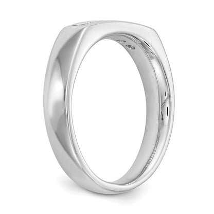 0.25ct. CZ Solid Real 14K White Gold 5-Stone Channel Wedding Band Ring