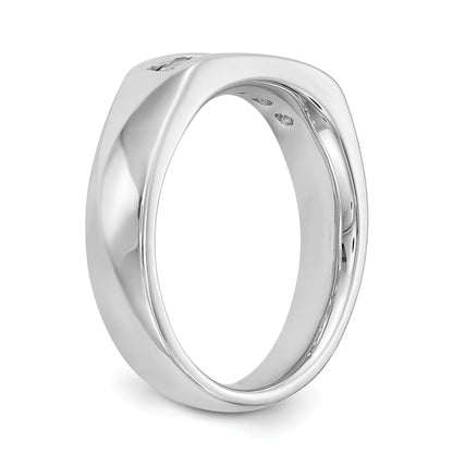 0.40ct. CZ Solid Real 14K White Gold 5-Stone Channel Wedding Band Ring