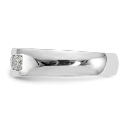 0.63ct. CZ Solid Real 14K White Gold 5-Stone Channel Wedding Band Ring