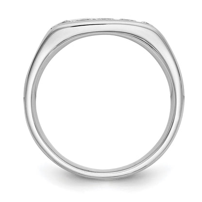0.75ct. CZ Solid Real 14K White Gold 5-Stone Channel Wedding Band Ring