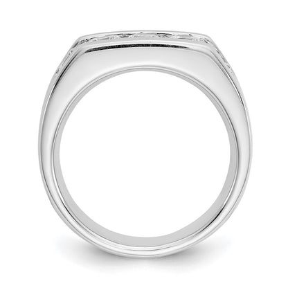 14K White Gold 5-Stone Real Diamond Channel Band