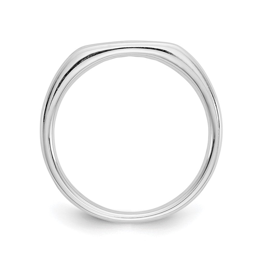 0.09ct. CZ Solid Real 14K White Gold 5-Stone Channel Wedding Band Ring