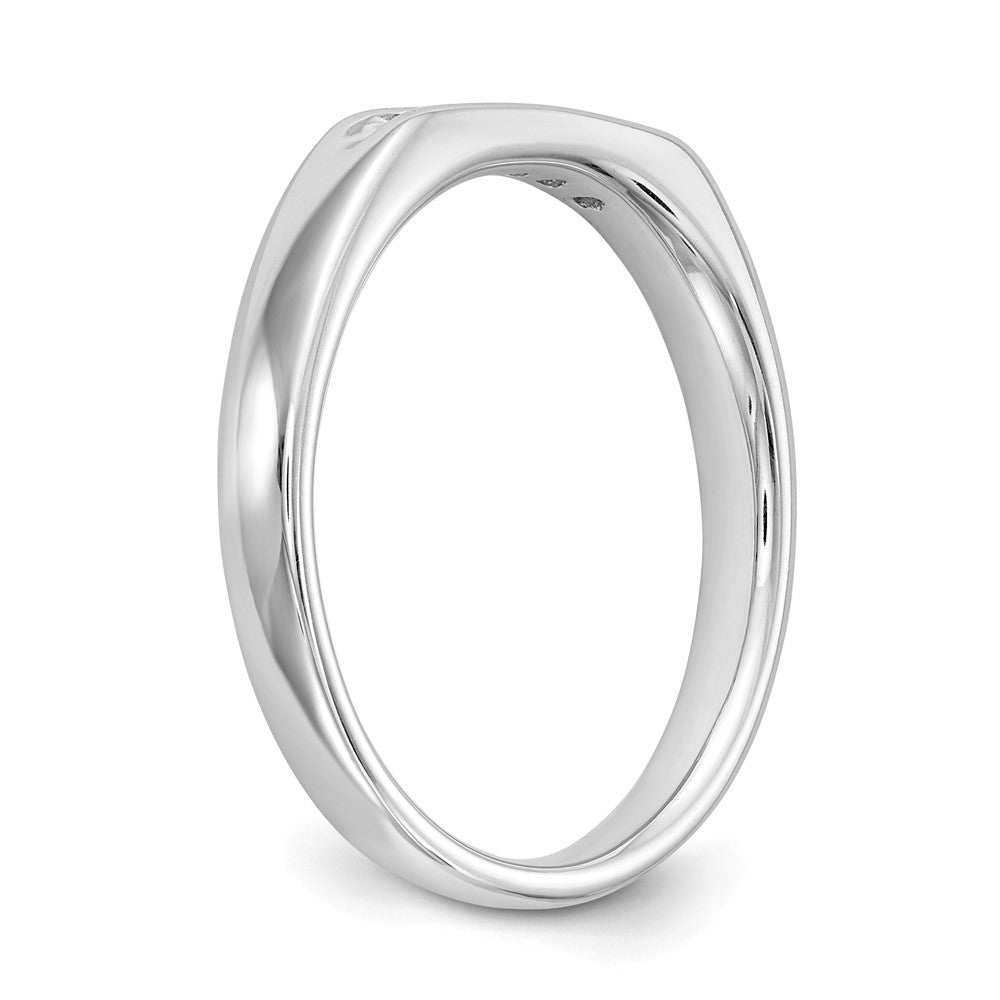 0.09ct. CZ Solid Real 14K White Gold 5-Stone Channel Wedding Band Ring
