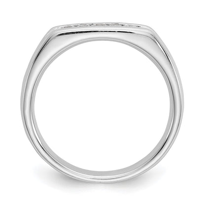 0.14ct. CZ Solid Real 14K White Gold 5-Stone Channel Wedding Band Ring