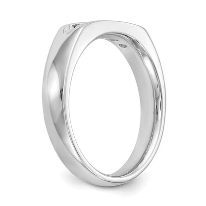 0.20ct. CZ Solid Real 14K White Gold 5-Stone Channel Wedding Band Ring