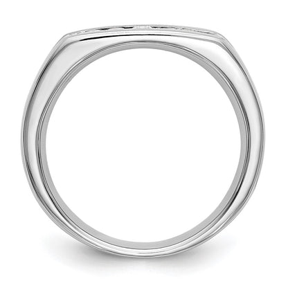 0.25ct. CZ Solid Real 14K White Gold 5-Stone Channel Wedding Band Ring