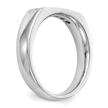 0.25ct. CZ Solid Real 14K White Gold 5-Stone Channel Wedding Band Ring