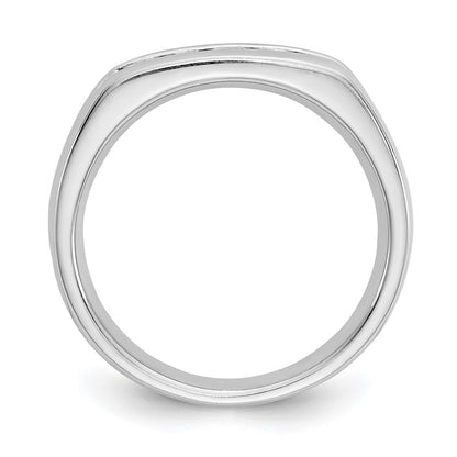0.33ct. CZ Solid Real 14K White Gold 5-Stone Channel Wedding Band Ring