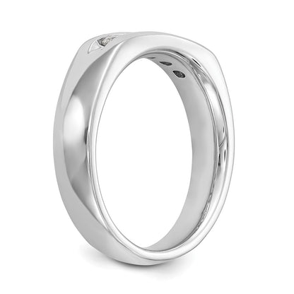 0.33ct. CZ Solid Real 14K White Gold 5-Stone Channel Wedding Band Ring