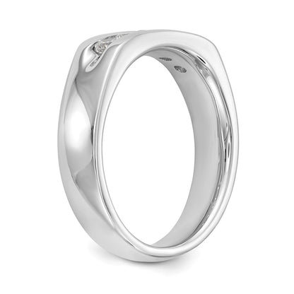 0.40ct. CZ Solid Real 14K White Gold 5-Stone Channel Wedding Band Ring