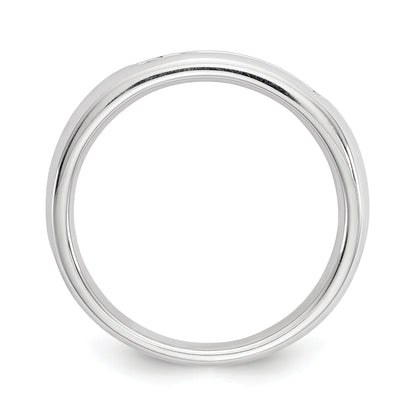 0.33ct. CZ Solid Real 14K White Gold 5-Stone Channel Wedding Band Ring