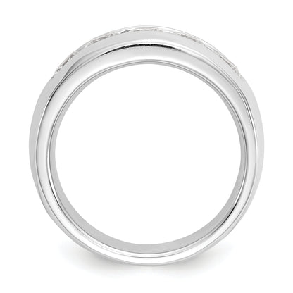 1.20ct. CZ Solid Real 14K White Gold 5-Stone Channel Wedding Band Ring