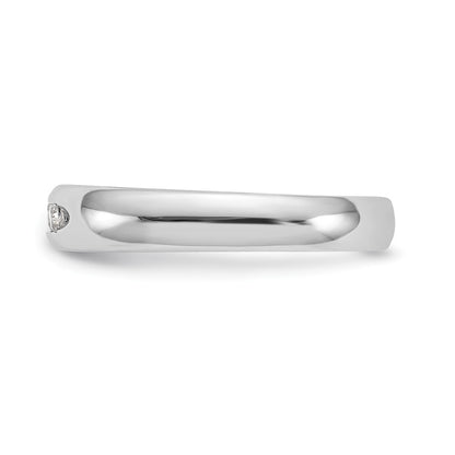 0.20ct. CZ Solid Real 14K White Gold 5-Stone Channel Wedding Band Ring
