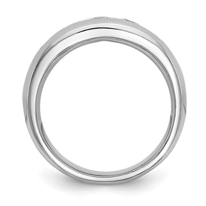 1.20ct. CZ Solid Real 14K White Gold 5-Stone Channel Wedding Band Ring