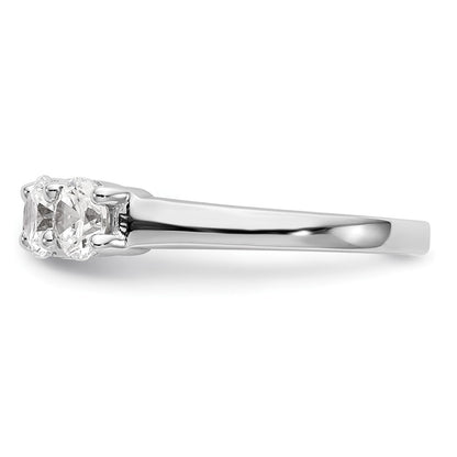 14K White Gold 5-Stone Real Diamond Band