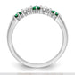 14k white gold real diamond w emerald band x9004e aa