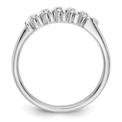 0.25ct. CZ Solid Real 14K White Gold Wedding Band Ring