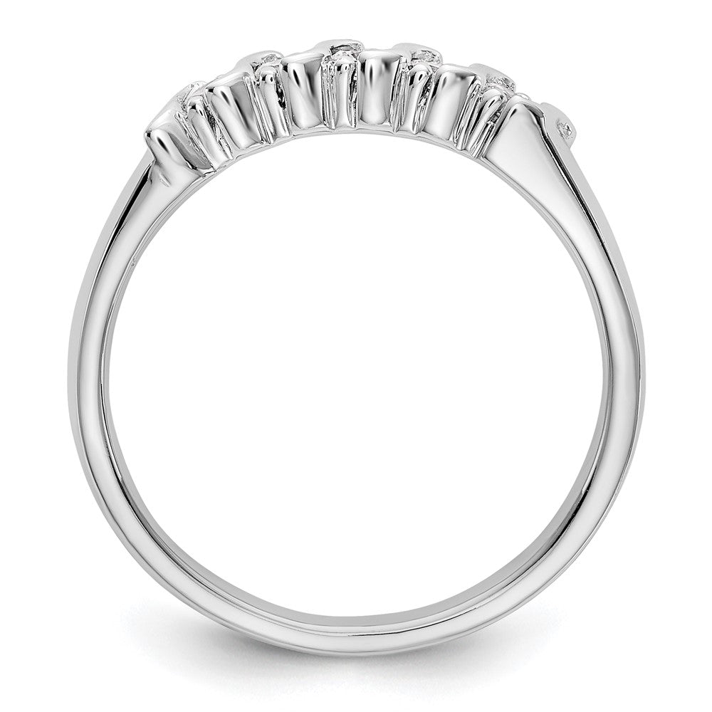 0.25ct. CZ Solid Real 14K White Gold Wedding Band Ring