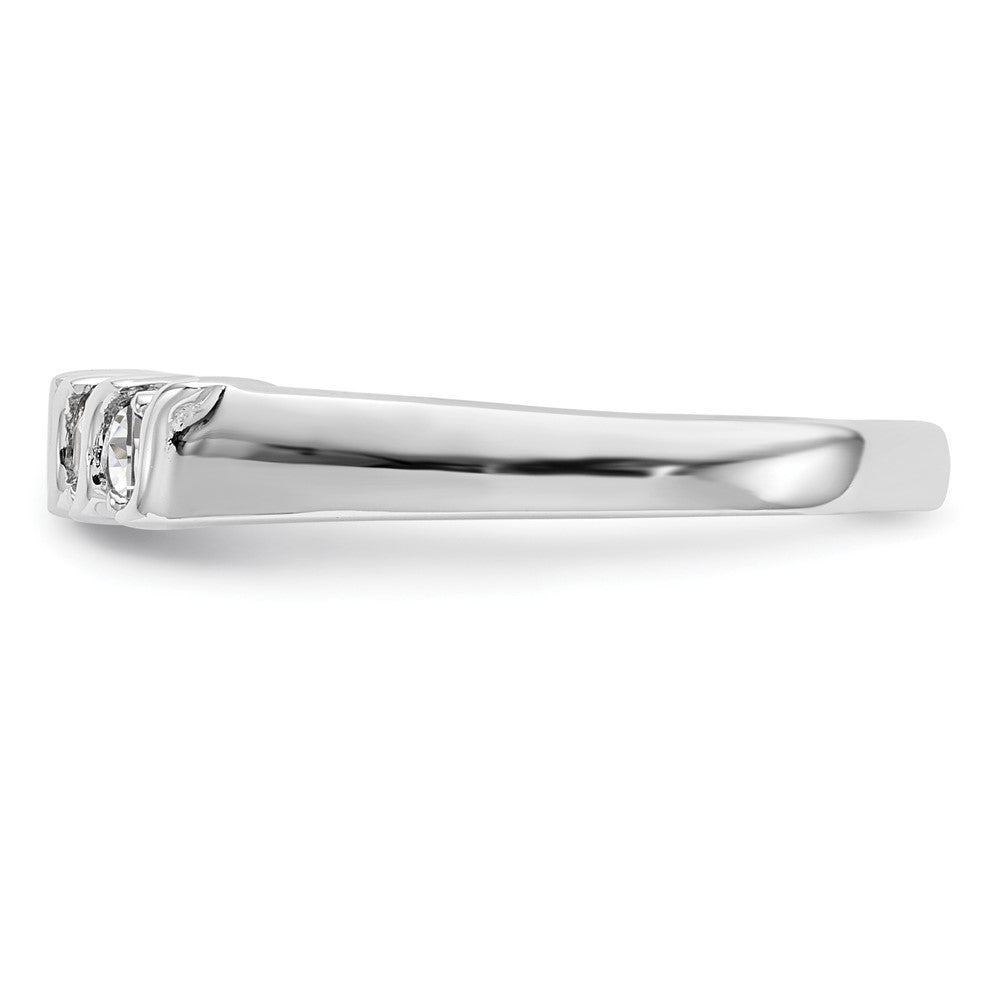 0.25ct. CZ Solid Real 14K White Gold Wedding Band Ring
