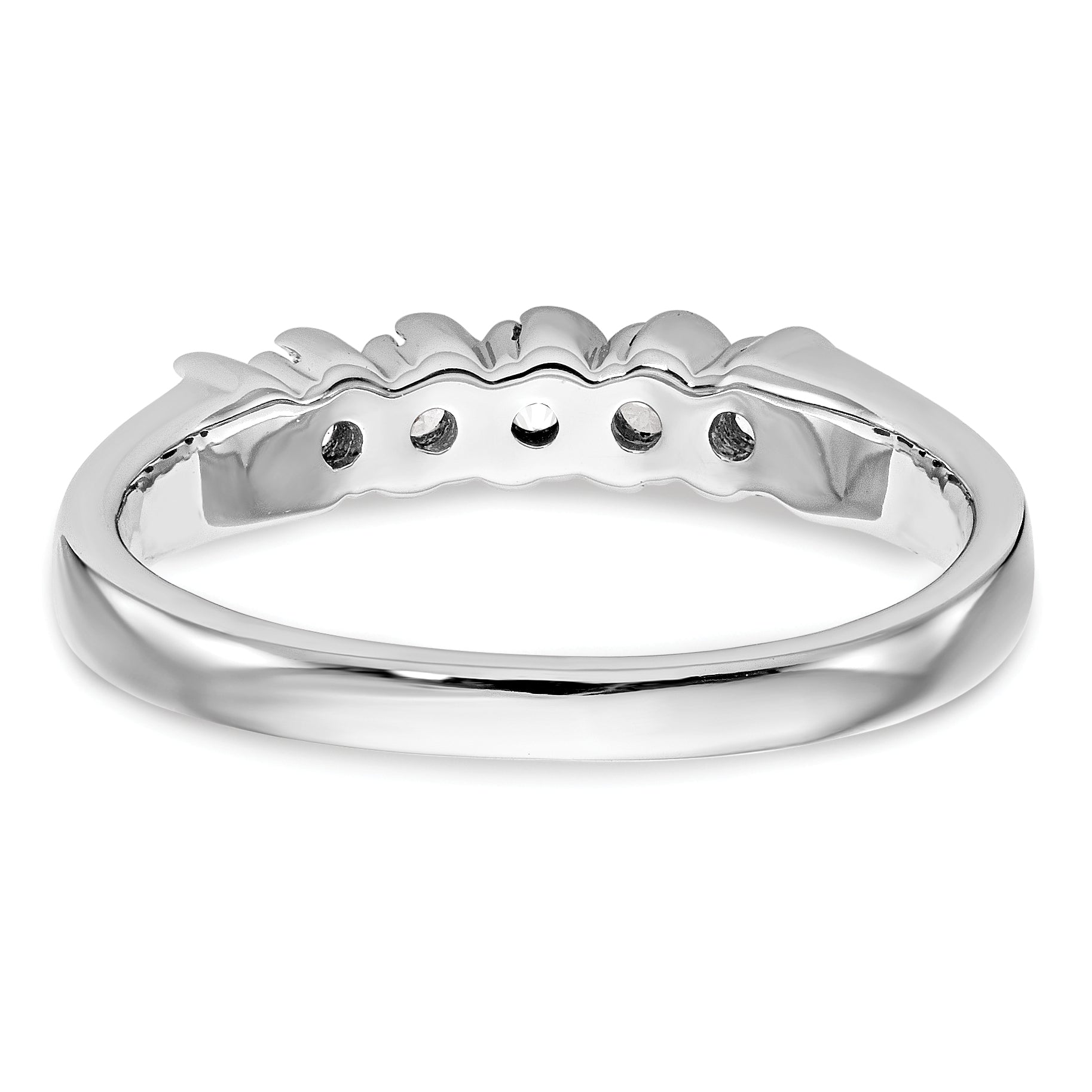 0.25ct. CZ Solid Real 14K White Gold Wedding Band Ring
