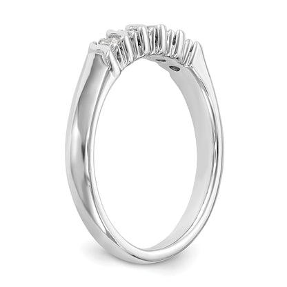 0.25ct. CZ Solid Real 14K White Gold Wedding Band Ring