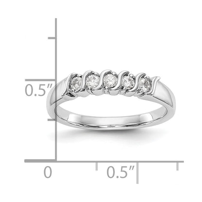 0.25ct. CZ Solid Real 14K White Gold Wedding Band Ring