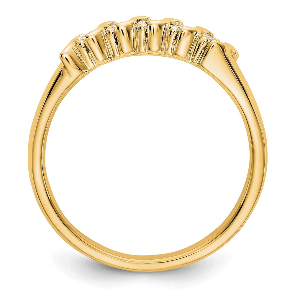 14K Yellow Gold 5-Stone Real Diamond Band