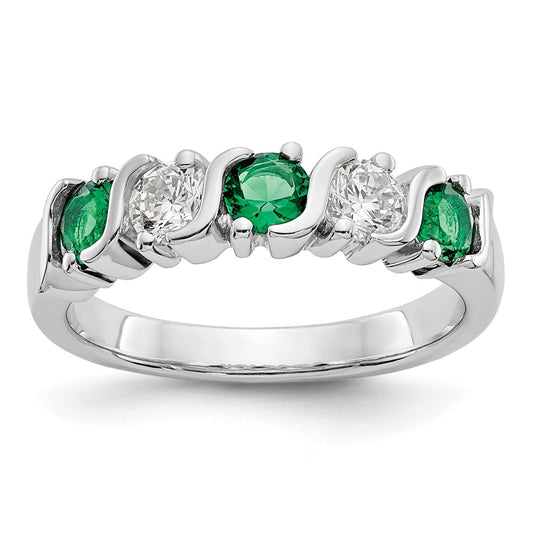 14k white gold real diamond w emerald band rm3290b em 040 waa