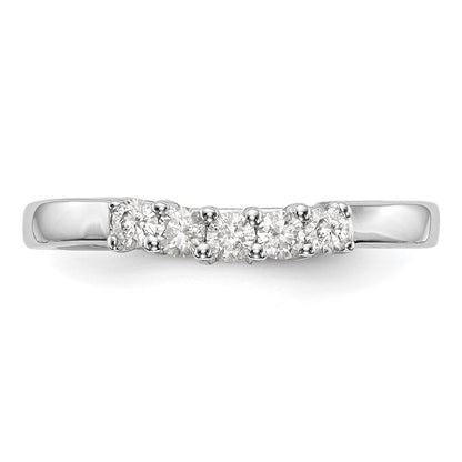 14K White Gold 5-Stone Real Diamond Band