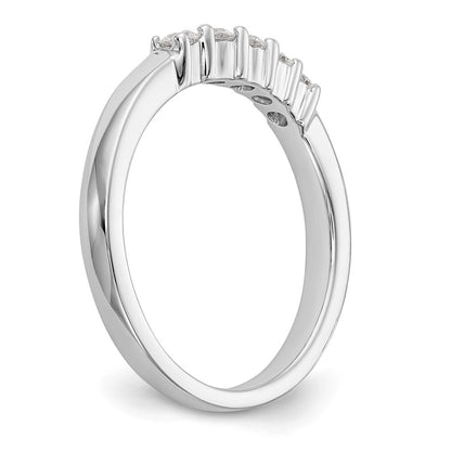 14K White Gold 5-Stone Real Diamond Band