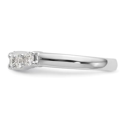 14K White Gold 5-Stone Real Diamond Band
