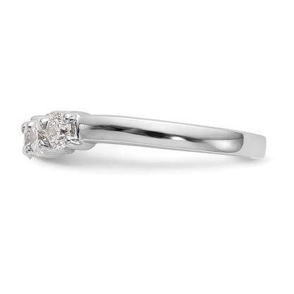 14K White Gold 5-Stone Real Diamond Band