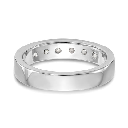 0.69ct. CZ Solid Real 14K White Gold 6-Stone Channel Wedding Band Ring