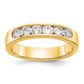 0.69ct. CZ Solid Real 14K Yellow Gold 6-3.1mm Stone Channel Wedding Band Ring